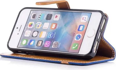 Zdjęcie produktu dla Etui do Apple iPhone 5 / 5s / SE Jeans Cover Etui ochronne na telefon komórkowy Niebieski
