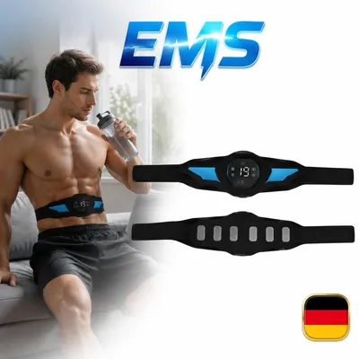 Image de Appareil d'entraînement des abdominaux EMS rechargeable, 2 en 1, avec ceinture abdominale