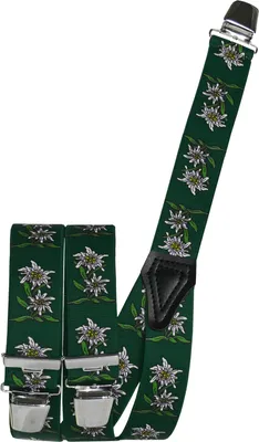 Produktbild von Hosenträger mit Edelweiss in 5 Farben mit 3 Clipsen