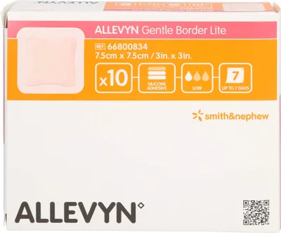 Produktbild von Allevyn Gentle Border Lite 7,5x7,5 cm Schaumverb. 10 St