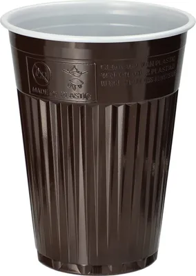 Immagine prodotto di PAPSTAR  90349 PAPSTAR Kunststoff-Thermobecher, 0,18 l, braun/weiß, 100er