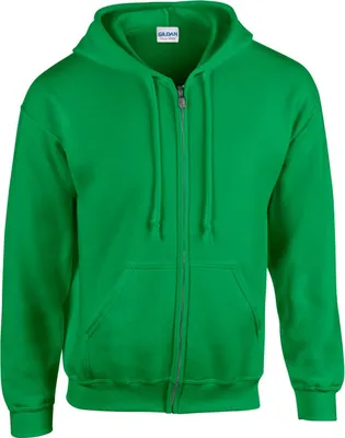 Produktbild von Gildan - Hoodie mit durchgehendem Reißverschluss für Herren/Damen Uni FK2795 (XL) (Irisch-Grün)