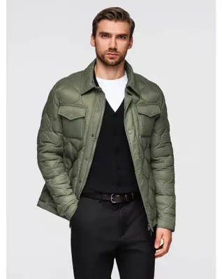 Zdjęcie produktu dla Ombre Clothing Męska kurtka przejściowa Emori oliwkowa S