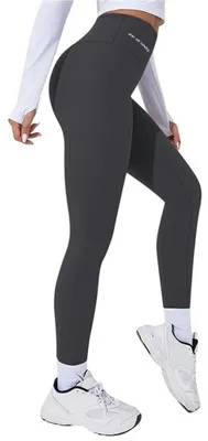 Productafbeelding van Solidchoice - Effen Hoge Taille Yoga Broek voor Dames met Zakken en Comfortabele Pasvorm