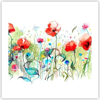 Produktbild von Poster - Poster ohne Rahmen - Blumen Wiese Blatt Natur - 50x50 cm - Wand Bild - Wanddeko - Wandbilder - Kunstposter - Wandposter - Bilder - Kunstdruck - Wanddekoration - Wandbild - P2XAC50x50-3076