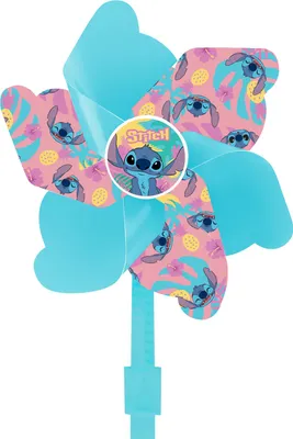 Produktbild von Lilo & Stitch Fahrrad Windmühle Tropische Dekoration in Blau für Ihr Fahrrad