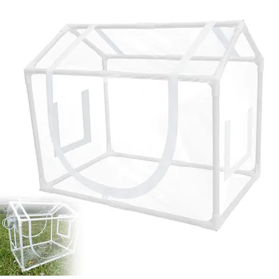 Produktbild von Gewächshaus PVC Transparent,Pflanzenhaus mit Pflanzmatte, 60×40×50 cm Zimmergewächshaus, tragbar und wetterfest