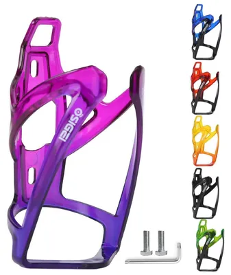 Immagine prodotto di Portaborracce per bicicletta, leggero, con effetto sfumato blu-viola, adatto per mountain bike e bici da corsa