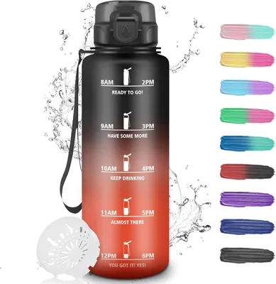 Obrázok produktu pre Fľaša na vodu 1,5 L, netekúca, pre šport, fitness, cyklistiku, jogu, potravinársky plast