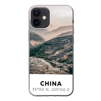 Produktbild von MuchoWow® Handyhülle Schutzhülle Hülle für iPhone 12 China - Berge - Asien - Sommer Silikon Softcase Handy Hülle - Schutzhülle
