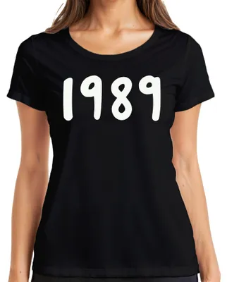 Produktbild von Jahrgang 1989 Retro 90er Geburtsjahr Geschenk Vintage Geburtstag Damen T-Shirt, Schwarz, M