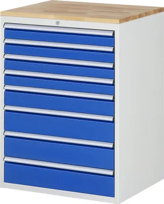 Produktbild von Rau Schubladenschrank Buche-Top und 8 x Schubl.-XL 4x90 1x120 3x150mm