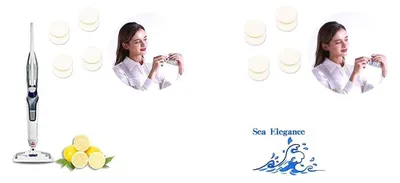 16 Duftscheiben für Dampfreiniger, 2 Düfte, Zitrone & Sea Elegance