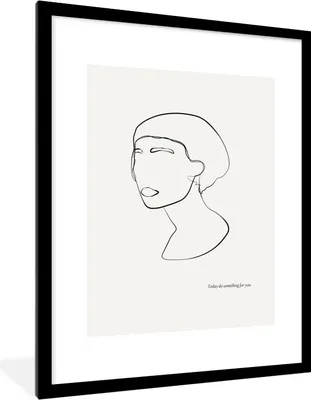 Produktbild von MuchoWow® Gerahmtes Poster Text - Frauen - Strichzeichnungen - Zitate 60x80 cm - Poster mit Schwarzem Bilderrahmen Wandposter Rahmen Foto Bilder - Wohnzimmer - Dekorationen - Prämie