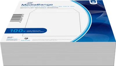 Produktbild von MediaRange CD Paperbag 100pcs,ohne Fenster, Retailpack