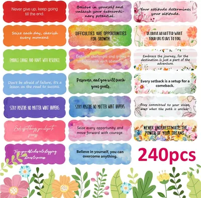 Productafbeelding van Plakboekstickers 240 stuks, vinyl, voor dagboek
