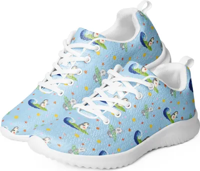Produktbild von Mr. & Mrs. Panda Sneaker Damen Pinguin Surfer Größe 36 - Blau - Geschenk, Damensneaker, Schnürschuh, Hawaii, Optimistisch, Surfen, Trainingsschuh, Urlaub, Motiviert