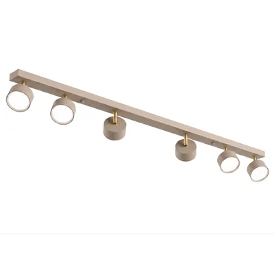 Produktbild von MasterLED Deckenleuchte Capris 6-flammig GX53 15 W beige-gold