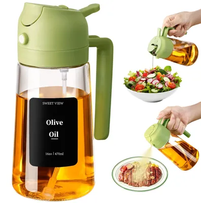 Produktbild von 2 in 1 Ölsprüher - Mit Sprüh- und Ausgießfunktion - Zum Kochen und Backen - 470 ml