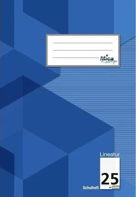 Produktbild von Schulheft A4 - Lineatur 25 - liniert mit Rand - 16 Blatt