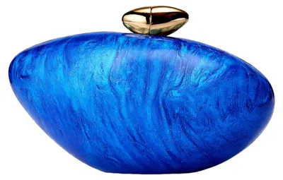 Immagine prodotto di CORIOS: Pochette da sera in acrilico a forma di conchiglia, ideale per le donne, con elegante motivo marmorizzato