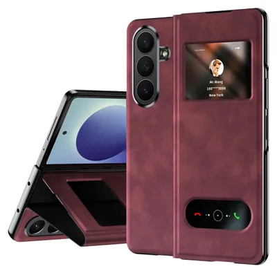 Obrázek produktu pro Obal na mobil Samsung Galaxy Z Fold8 Ultra 5G, skládací, s texturou napy, červený
