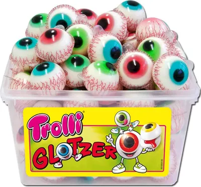 Produktbild von Trolli Glotzer Fruchtgummi-Auge sauer gefüllt, 60 Stück