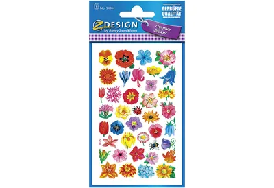 Obrázek produktu pro AVERY ZWECKFORM CREFlowerStickerBlossomsPap.3Bg 662108