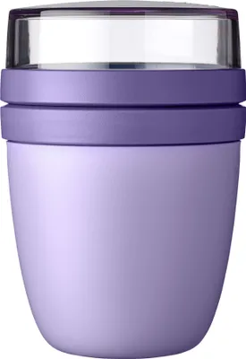 Obrázok produktu pre Mepal | Lunchpot Mini Ellipse | praktický téglik na jogurt a müsli | priehradka na jogurt a müsli | vhodné do mrazničky, mikrovlnnej rúry a umývačky riadu | 300 ml + 120 ml | Vivid Lilac