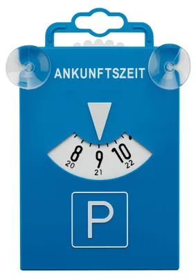 Obrázok produktu pre Parkovacia tabuľka Wiltec, modrá, plastová, 17 x 13 x 0,2 cm, parkovací časovač podľa platných pravidiel cestnej premávky pre auto, dobre viditeľné zobrazenie parkovacej doby