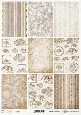 Produktbild von ITD Reispapier Decoupage Bastelpapier, engel, vintage R2110