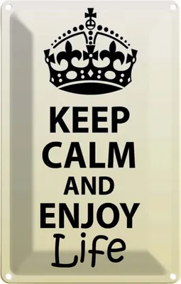 Produktbild von vianmo Blechschild 30x20 cm Keep Calm and enjoy life Yoga
