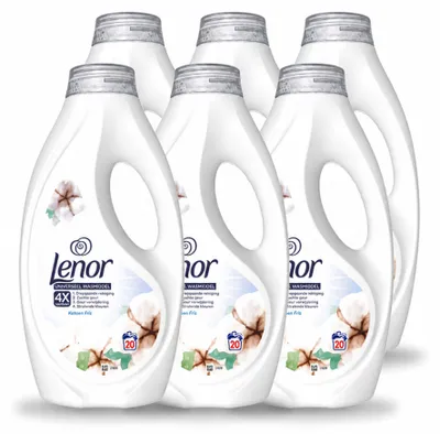 Produktbild von 6 x Lenor Flüssigwaschmittel Baumwollfrische - 900 ml - Vorteilspackung - 6 Stücke