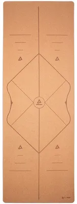 Produktbild von Yogamatte Yogamatte Gymnastikmatte - 200 x 66 cm - Kork - Rutschfest - Mit Ausrichtungsmarkierungen - Inklusive Tragegurt und Yogatasche