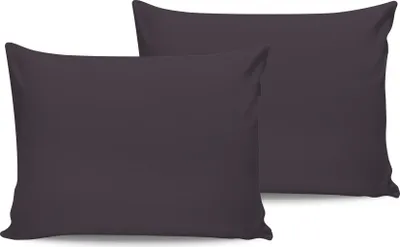 Produktbild von L'Essentiel Linge de Maison, De Dark Grey, Satin-Kissenbezug-Set (2 Stück), Dunkelgrau, 100 % Baumwollsatin, 50 x 70 cm