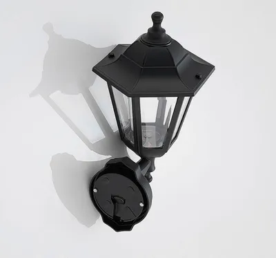 Produktbild von Lindby LED-Außenwandlampe Iavo, schwarz, Laterne, 38cm, IP44