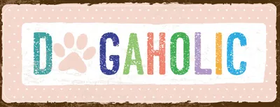 Produktbild von vianmo Blechschild 10x27 cm DogAholic