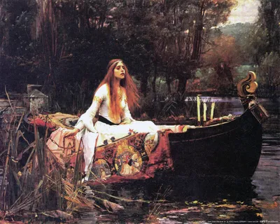 Obrázok produktu pre John William Waterhouse Art Print Obraz - The Lady Of Shalott, 1888 (40 x 50 cm)