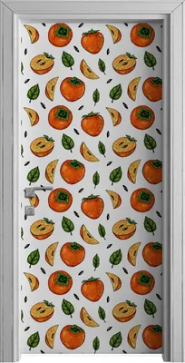 Produktbild von Tür Selbstklebende 90x210 cm Türfolie Türtapete Klebefolie - Dattelpflaume Früchte