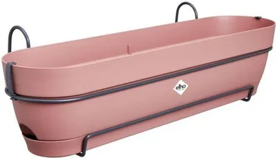 Produktbild von elho® Vibia campana Pflanzkasten Puderrosa 70 cm mit Halter allin1 - Kunststoff