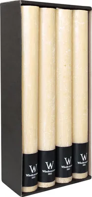Produktbild von Stabkerzen aus Paraffin, Bisquit, Marble Rustik, Wiedemann, 280/35 mm, Brenndauer ca. 30h, 8 Stück