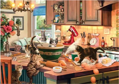 Immagine prodotto di Puzzle ANATOLIANI Gatti in cucina XL 700 pezzi