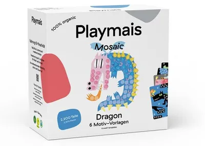 Produktbild von PlayMais Mosaik Bastelset Drache - kreatives Spielzeug