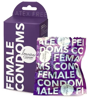 Zdjęcie produktu dla Loovara Intimate – prezerwatywy dla kobiet bez lateksu – 3 sztuki