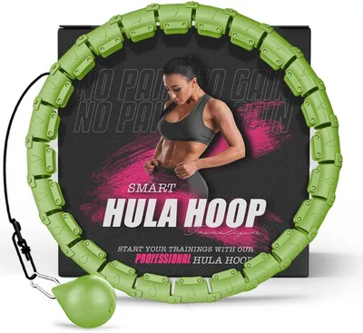 Produktbild von Hula Hoop 22-44 Zoll, Gewichtet, Verstellbar, Mit Zähler, Für Bauchfitness