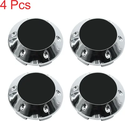 Produktbild von Radmutternkappen 4Stk. Silber 68mm Auto Radreifen mit schwarzem Aufkleber