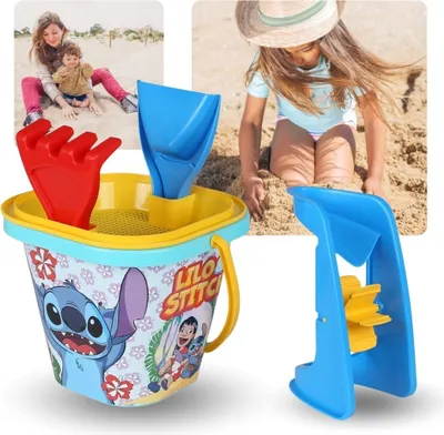 Produktbild von DISNEY Stitch Sandspielset, Eimer mit Zubehör