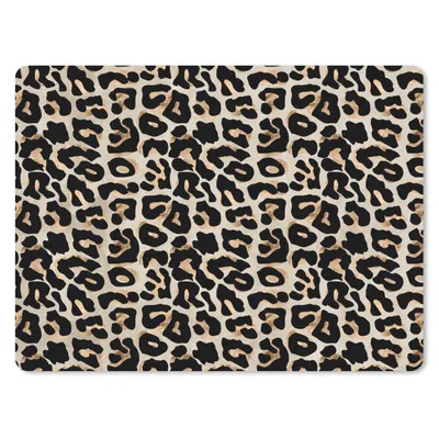 Produktbild von MuchoWow® Mauspad Mousepad Pantherdruck - Grau - Braun - Luxus 23x19 cm - Mousepads - Maus Mat - Pad - Mausunterlage - Schreibtischunterlage - Mauspad