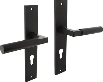 Produktbild von Zestaw długich rozet Intersteel Baustil PZ 72 mm czarny mat