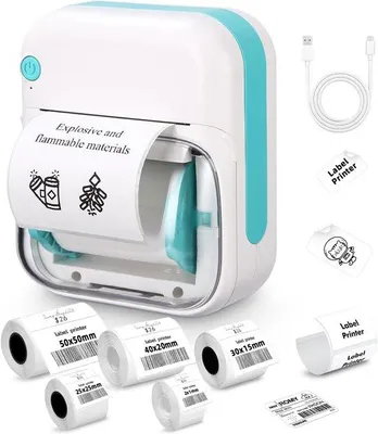 Productafbeelding van mini printer pocket printer - compact formaat - draadloos - ideaal voor onderweg - ShopVlot